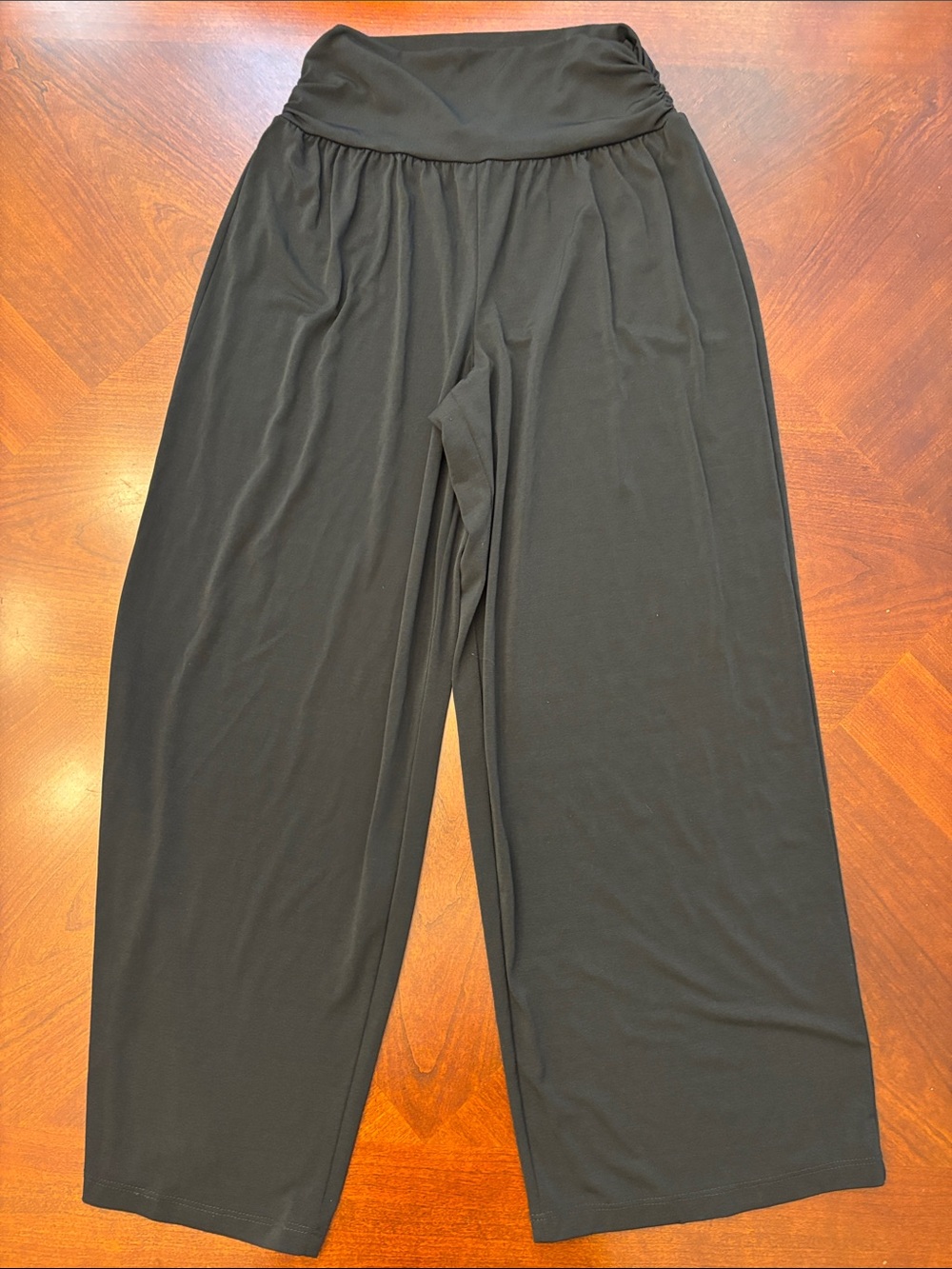 Apt. 9 Black Wide-Leg Fold-Over Waist Lounge Pants